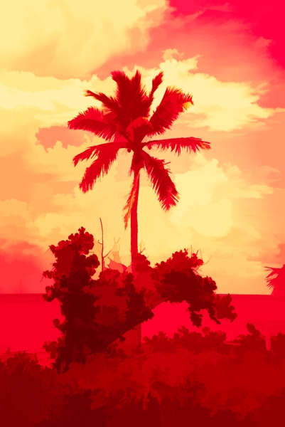 single palm 7 Print