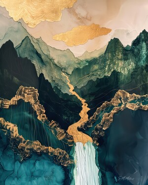 Mountain Waterfall 