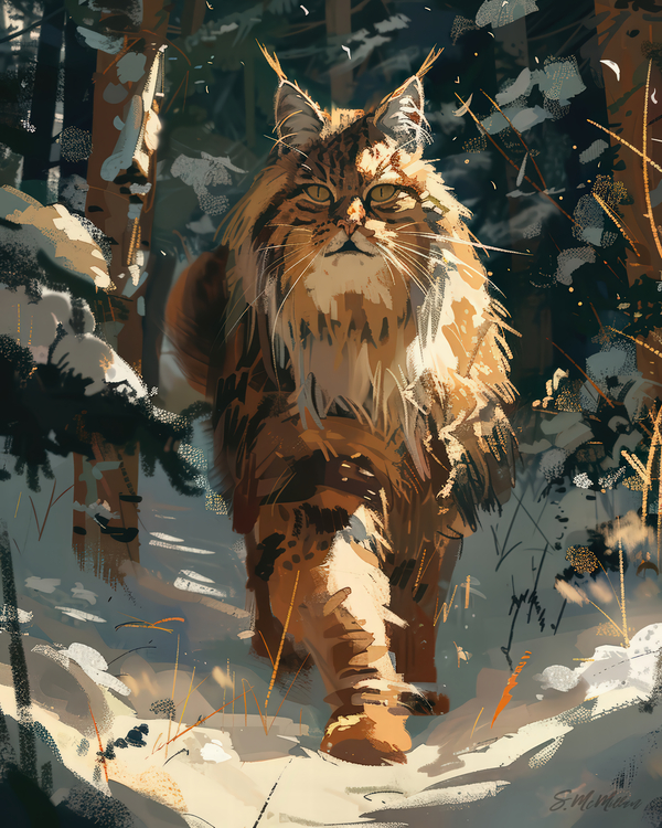 Maine Coon Cat Print