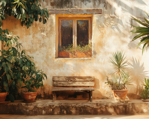 Spanish Courtyard Print