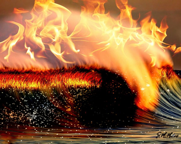 Fire Wave Print