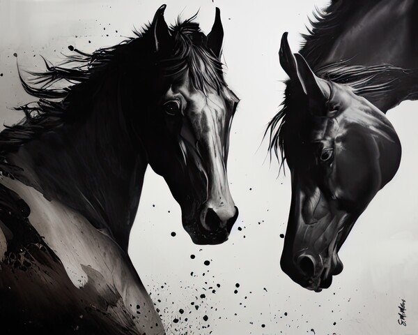 Black Beauties  Print