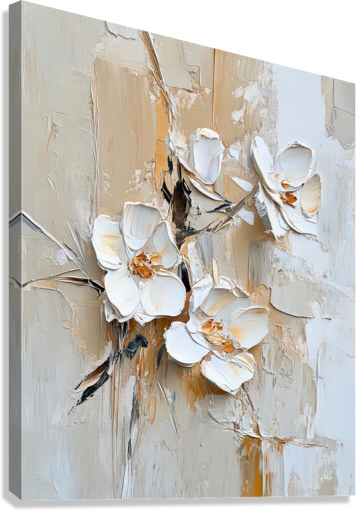 Plaster Flowers  Canvas Print