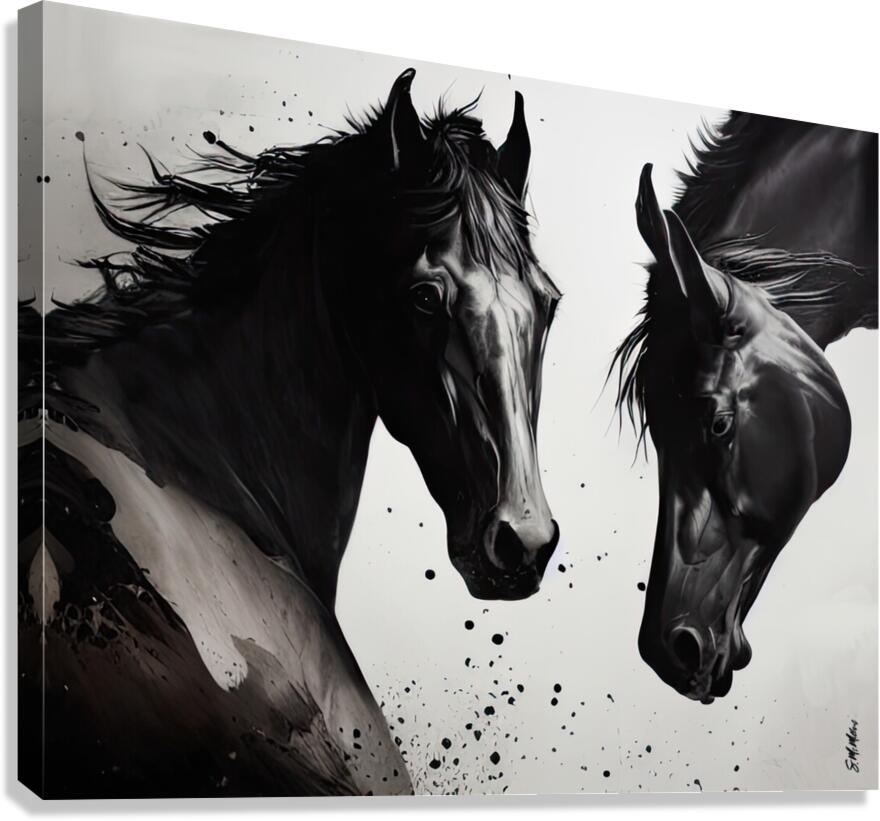Black Beauties  Canvas Print