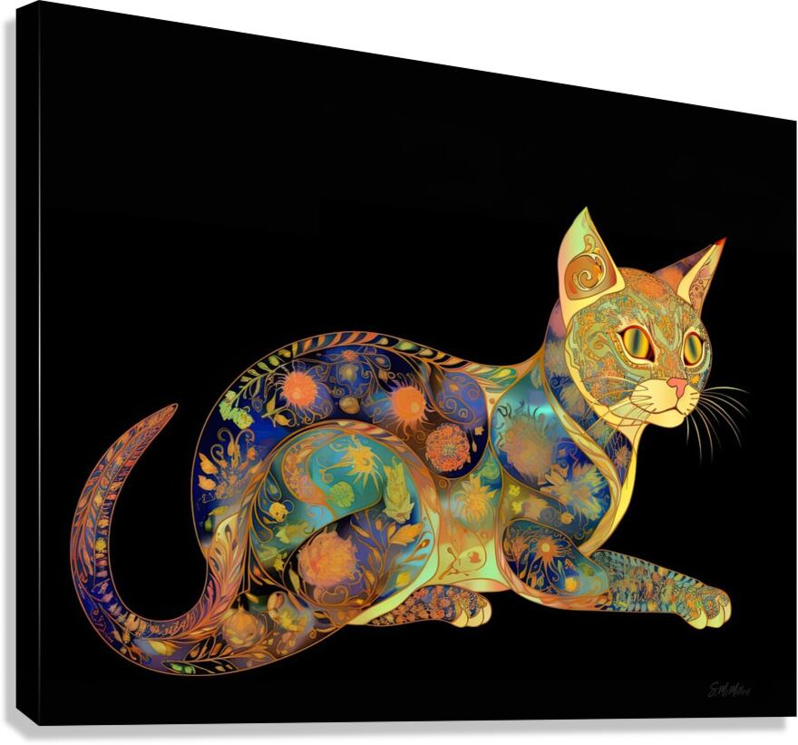 Psychedelic Cat  Canvas Print