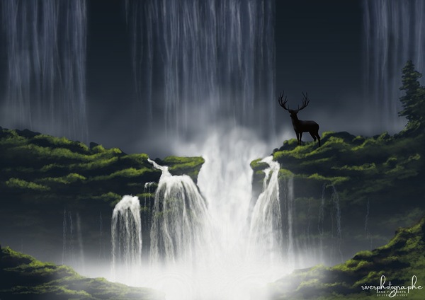 Misty Waterfall Digital Download