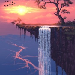 Waterfall Sunset