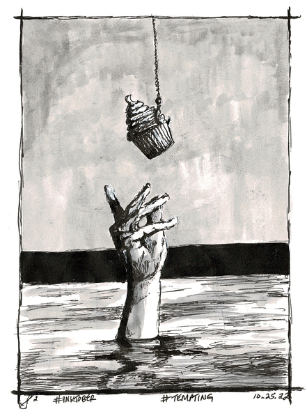 Tempted by Cupcake Print