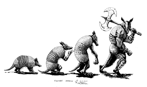 Inktober2022 Armadillo Print