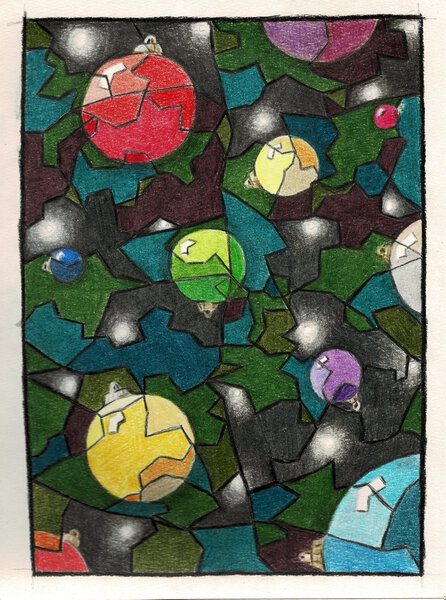 Christmas Ornament Mosaic Print