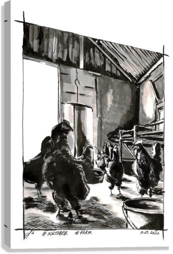 No Fox in the Hen House Canvas Print