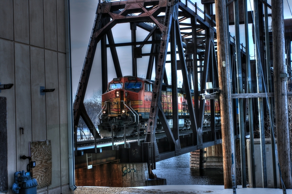 train over tracks Print