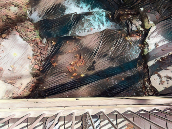 Looking Down On The Stream Print