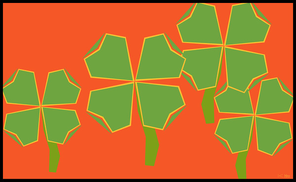 4 leaf clover Print