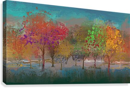 Abstract Fall Trees 2 Canvas Print