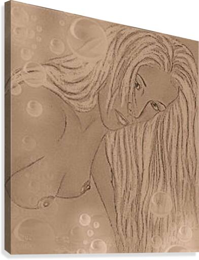 Nude Bubbles Canvas Print