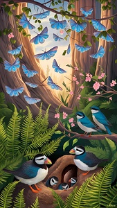 high above the forest floor bathed in the warm gl 1718157263.1309