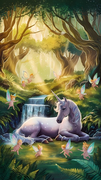 Pi7 Tool in an enchanting illustration a lush eme Print