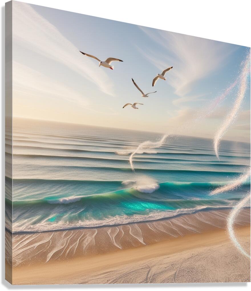 Leonardo Phoenix 09 A serene aerial view of a pic Canvas Print