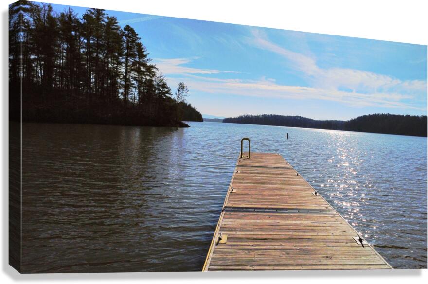 Dock by the water Canvas Print