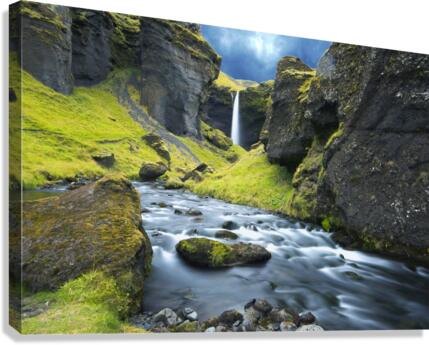 kvernufoss river Canvas Print