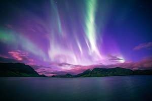 Aurora Borealis In Alftavatn Iceland