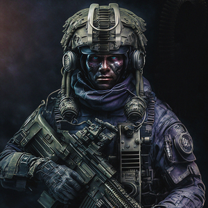 Elite Soldier In Full Combat Gear