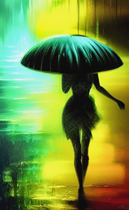 Woman  With Umbrella