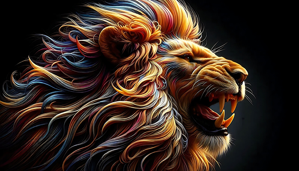 Roaring Angry Lion by One Simple Gallery