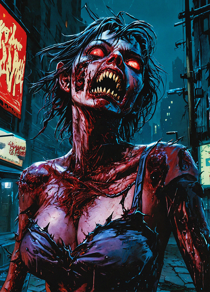 Zombie Girl Apocalypse by One Simple Gallery