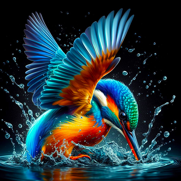 KIngfisher Splash Water by One Simple Gallery