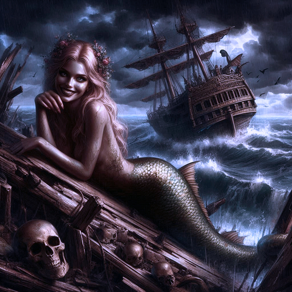 Mermaid Shipwrecked  by One Simple Gallery