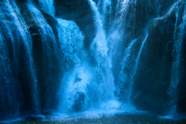 Refreshing Blue Waterfalls Print