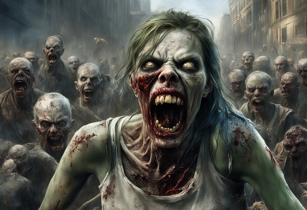 Zombie Apocalypse In The City by One Simple Gallery