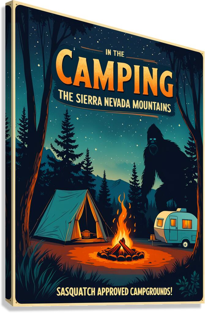 Bigfoot Camping Ground Canvas Print