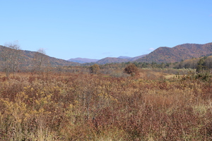 The vast mountain range.