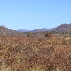 The vast mountain range.