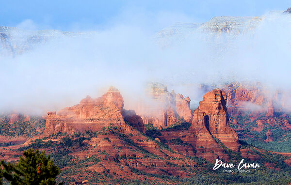 Clouds and Red Rock 1 Print
