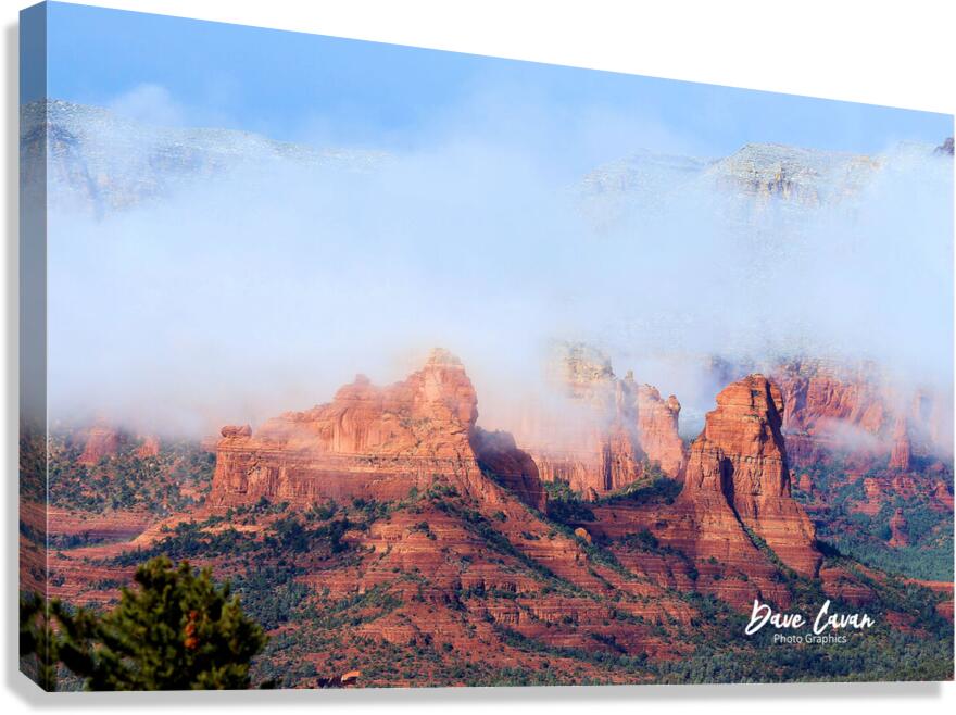 Clouds and Red Rock 1 Canvas Print