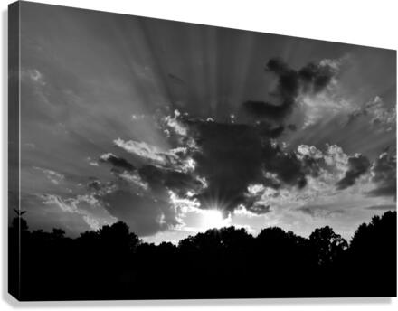 BW Evening Canvas Print