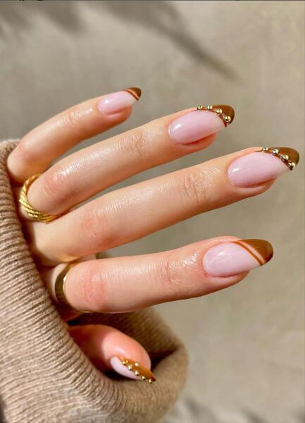 Red French Nails by Chaya Shurkin