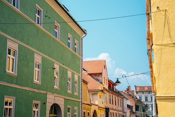 Romania Sibiu old town Print