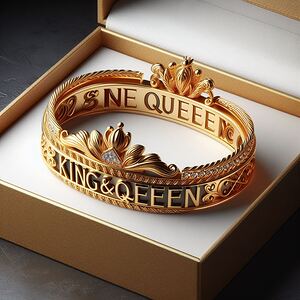 Gold bracelet King & Queen