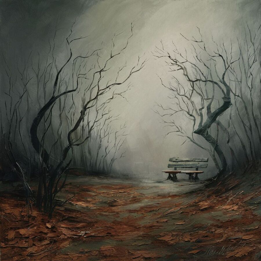 Melancholic landscape by Boualem s P Wall Art