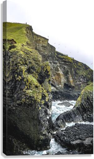 Black cliffs - Vertical Canvas Print