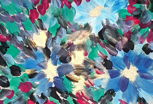 ArtProgram   Abstract acrylic flowers