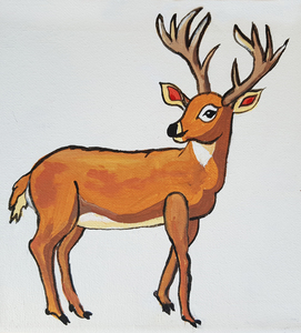 ArtProgram   Cartoon deer   water color