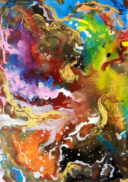 ArtProgram   Abstarct acrylic pour Print