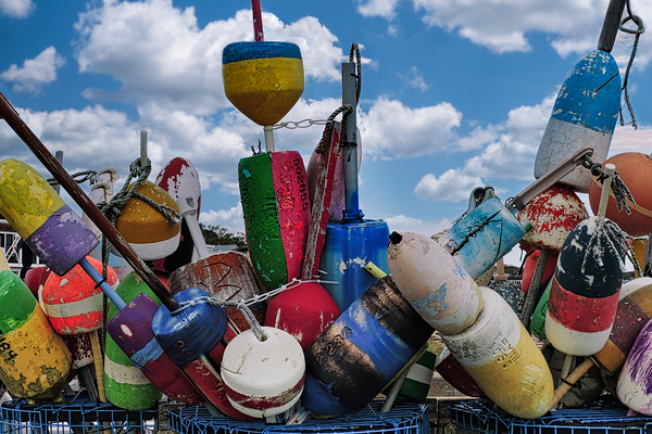 Buoys Provincetown Ma by Marty Ma