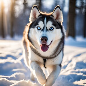 A Canine Journey through the Snow-Covered Forest 2